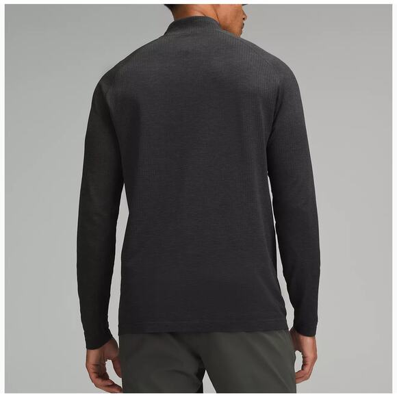 Lululemon Metal Vent Tech Half Zip, L, Gray/Black mens pull over - Picture 2 of 9